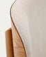 Letto Octavia impiallacciato di frassino testiera foderata bianco 160 x 200 cm