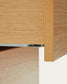 Comodino Vedrana 2 cassetti impiallacciato rovere e gambe in acciaio nero 60 x 55 cm
