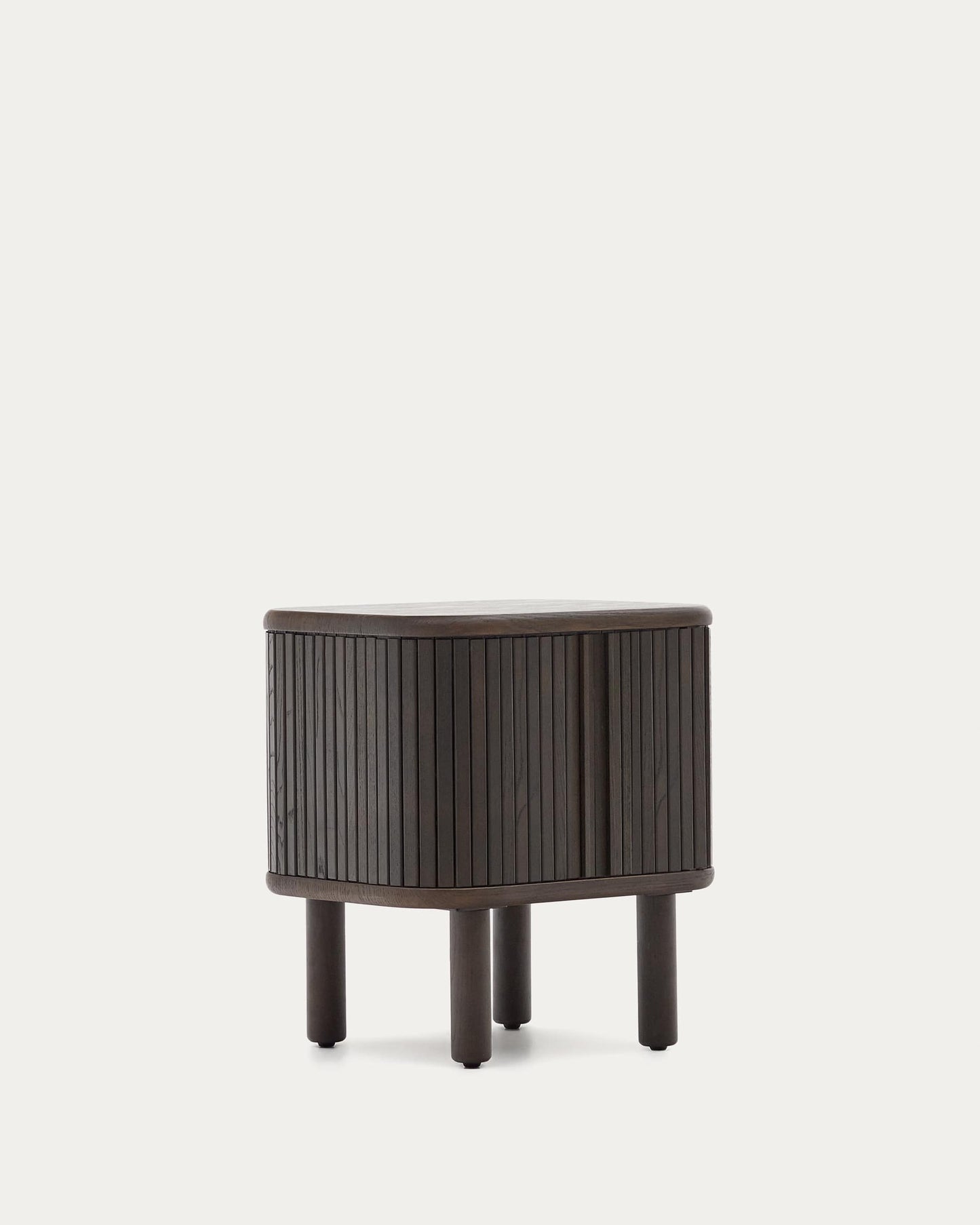 Comodino Mailen in impiallacciatura di frassino con finitura scura 50 x 55 cm
