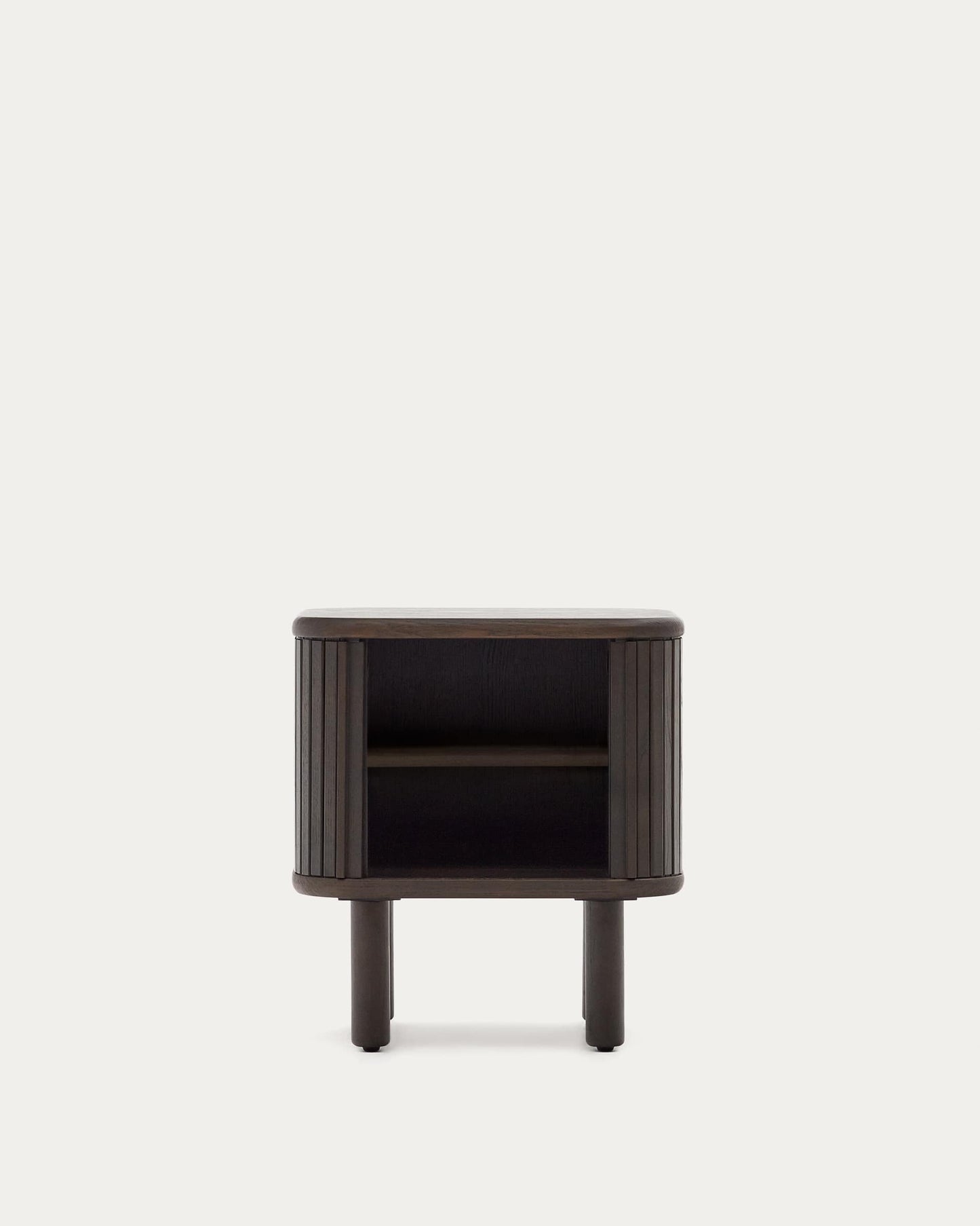 Comodino Mailen in impiallacciatura di frassino con finitura scura 50 x 55 cm