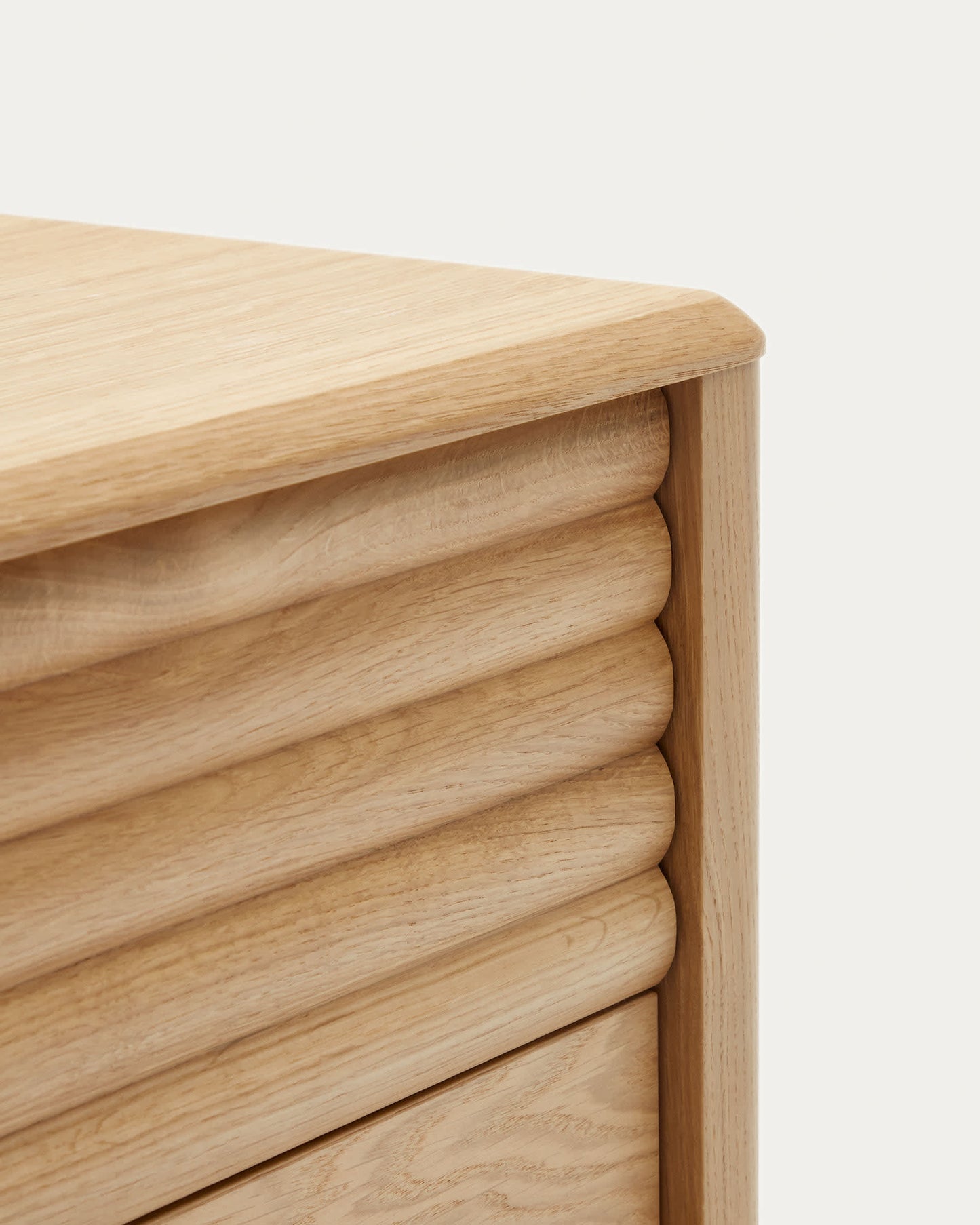 Comodino Lenon 2 cassetti in legno e rovere impiallacciato 50 x 55 cm