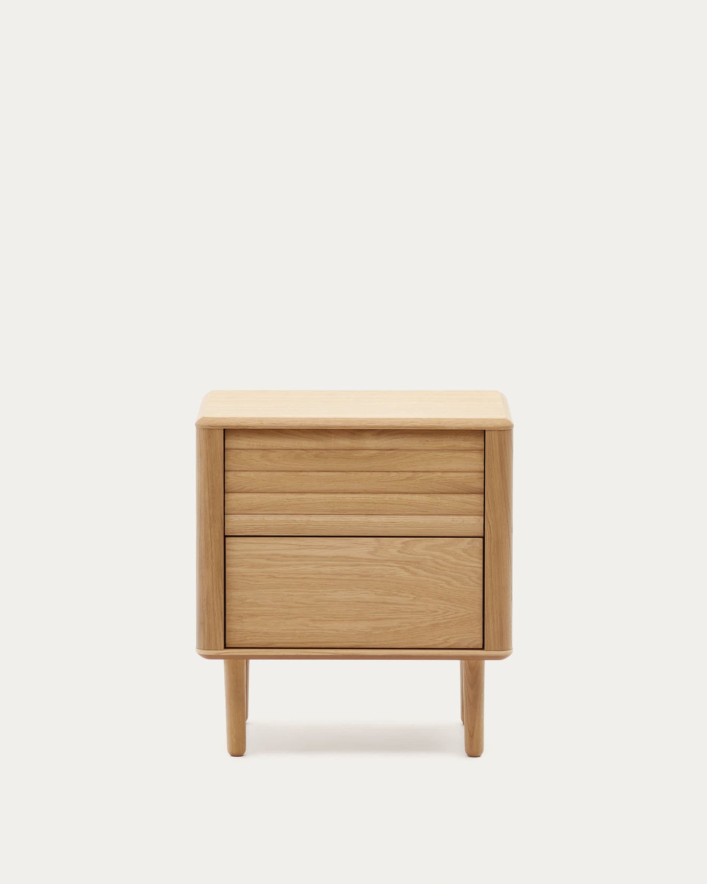 Comodino Lenon 2 cassetti in legno e rovere impiallacciato 50 x 55 cm