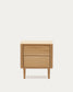 Comodino Lenon 2 cassetti in legno e rovere impiallacciato 50 x 55 cm