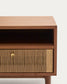 Comodino Elan in impiallacciatura e legno massello in noce corda 51x45cm