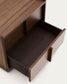 Comodino Onix 2 cassetti impiallacciatura in noce finitura scura 60 x 47cm