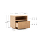 Comodino Helvine 1 cassetto impiallacciatura in rovere 60 x 52 cm