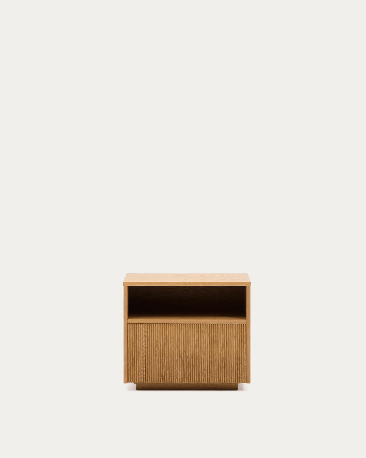 Comodino Helvine 1 cassetto impiallacciatura in rovere 60 x 52 cm