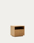 Comodino Helvine 1 cassetto impiallacciatura in rovere 60 x 52 cm