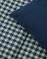 Set Yanil copripiumino, lenzuolo con angoli e federa 100% cotone a quadrati verde e blu 60x120cm