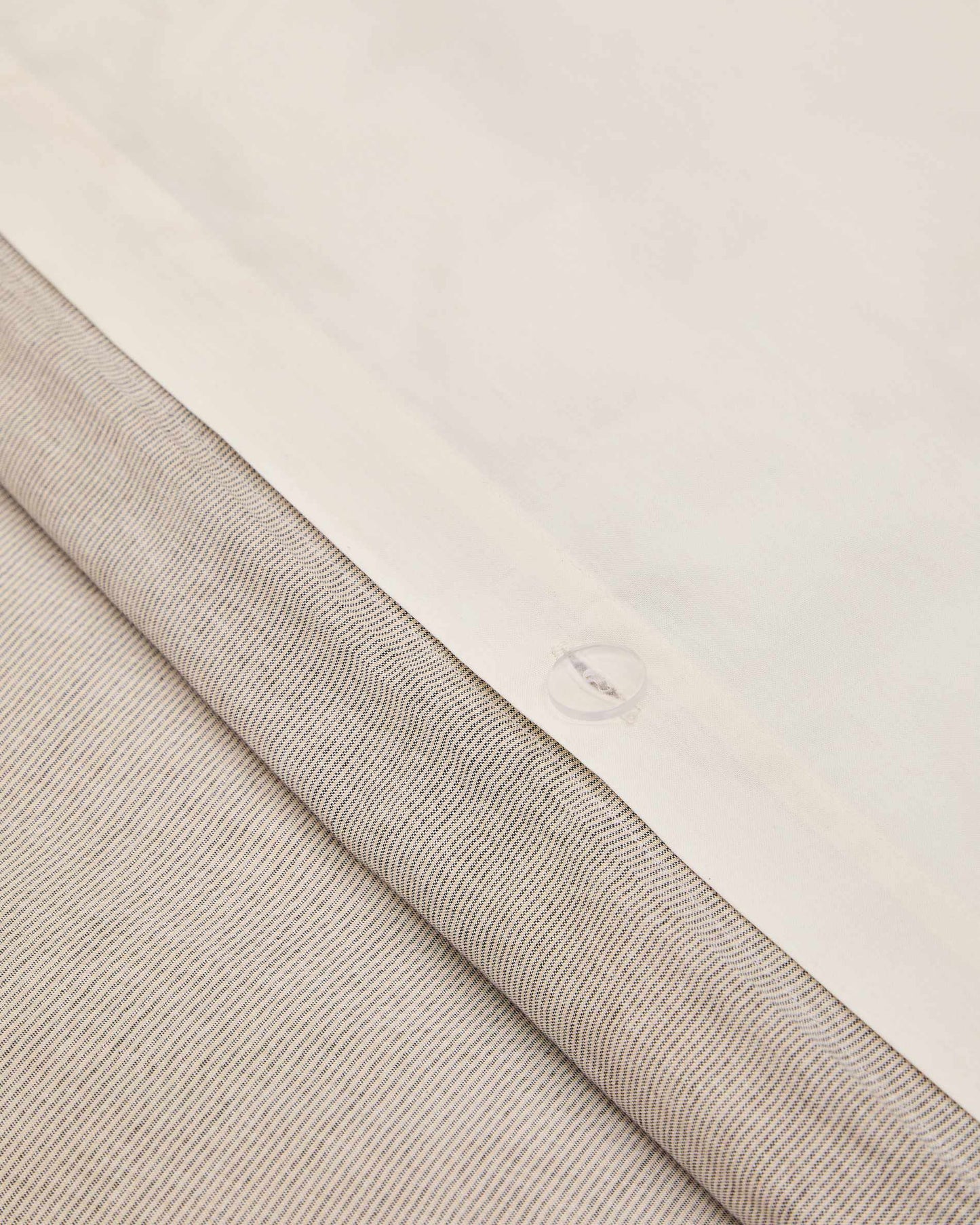 Set Sotela di copripiumino e federa a righe ricamato 100% cotone percalle beige letto da 90 cm