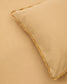 Set Sifinia copripiumino e federa 100% cotone percalle con frange mostarda letto 90 cm