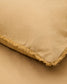 Set Sifinia copripiumino e federa 100% cotone percalle con frange mostarda letto 90 cm