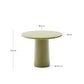 Tavolino da salotto Albanella in cemento con finitura verde lucida Ø 65 cm