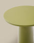 Tavolino da salotto Albanella in cemento con finitura verde lucida Ø 65 cm