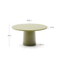 Tavolino da salotto Albanella in cemento con finitura verde lucido Ø 85 cm