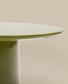 Tavolino da salotto Albanella in cemento con finitura verde lucido Ø 85 cm