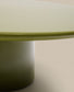Tavolino da salotto Albanella in cemento con finitura verde lucido Ø 85 cm