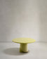 Tavolino da salotto Albanella in cemento con finitura verde lucido Ø 85 cm