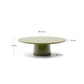 Tavolino da salotto Albanella in cemento con finitura verde lucido Ø 110 cm