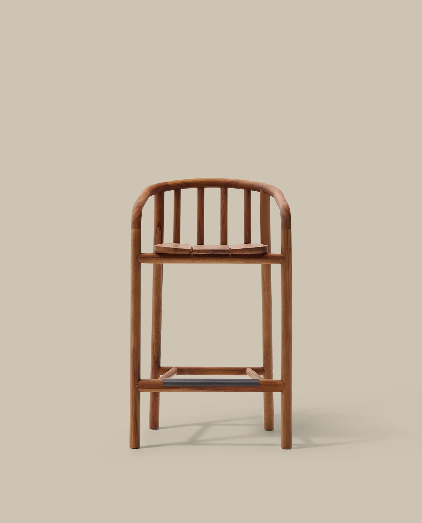Sgabello da esterno Turqueta in legno massiccio di teak FSC al 100%, altezza 65 cm