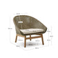 Poltrona Olbia in rattan sintetico e legno massiccio teak