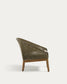 Poltrona Olbia in rattan sintetico e legno massiccio teak