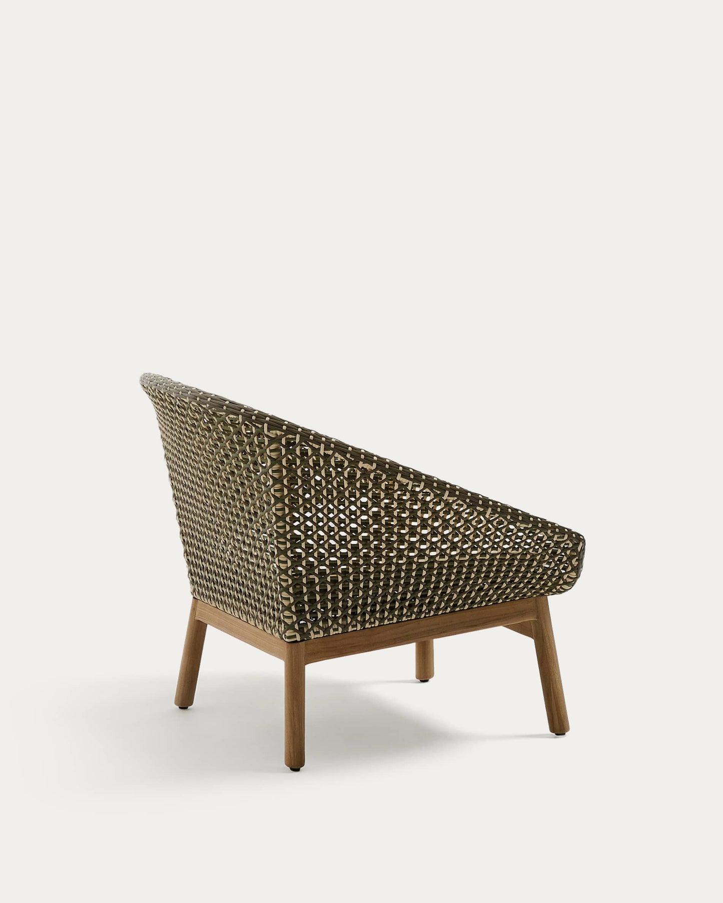 Poltrona Olbia in rattan sintetico e legno massiccio teak