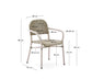 Sedia impilabile Tuccia in alluminio e rattan sintetico verde e beige