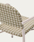 Sedia impilabile Tuccia in alluminio e rattan sintetico verde e beige