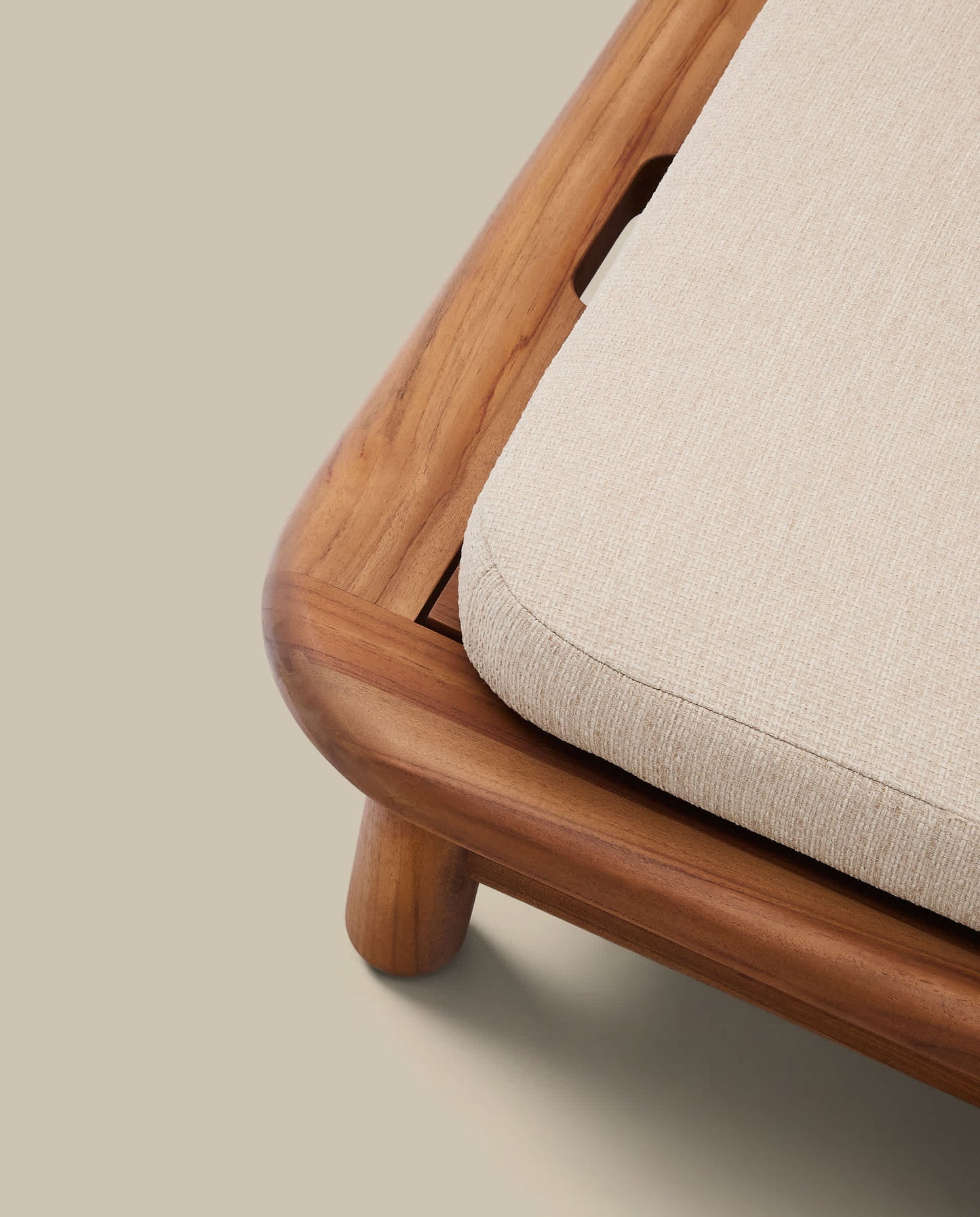 Lettino doppio Turqueta in legno massiccio di teak