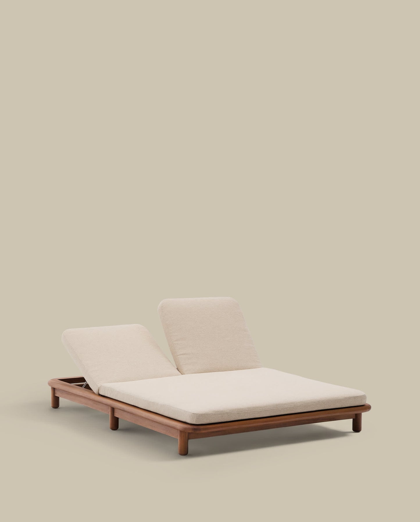 Lettino doppio Turqueta in legno massiccio di teak