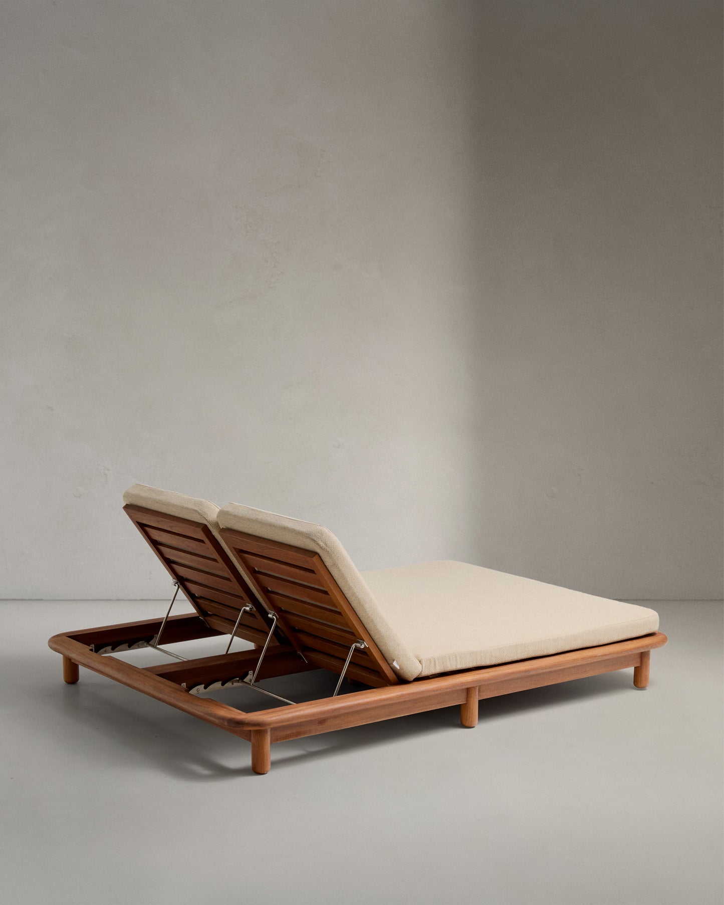 Lettino doppio Turqueta in legno massiccio di teak