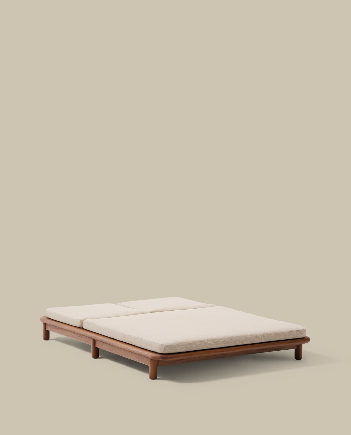 Lettino doppio Turqueta in legno massiccio di teak