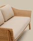 Divano 2 posti Galea in teak massello e rattan sintetico 170,5 cm FSC 100% FSC