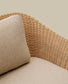 Divano a 3 posti Galea in teak massiccio e rattan sintetico 223 cm FSC 100%