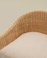 Sgabello Galea in legno massello di teak e rattan sintetico da 75 cm FSC 100%