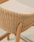Sgabello Galea in legno massello di teak e rattan sintetico da 75 cm FSC 100%