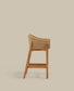 Sgabello Galea in legno massello di teak e rattan sintetico da 75 cm FSC 100%