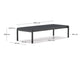 Tavolino da centro Sorells in alluminio grigio 63 x 144,6 cm