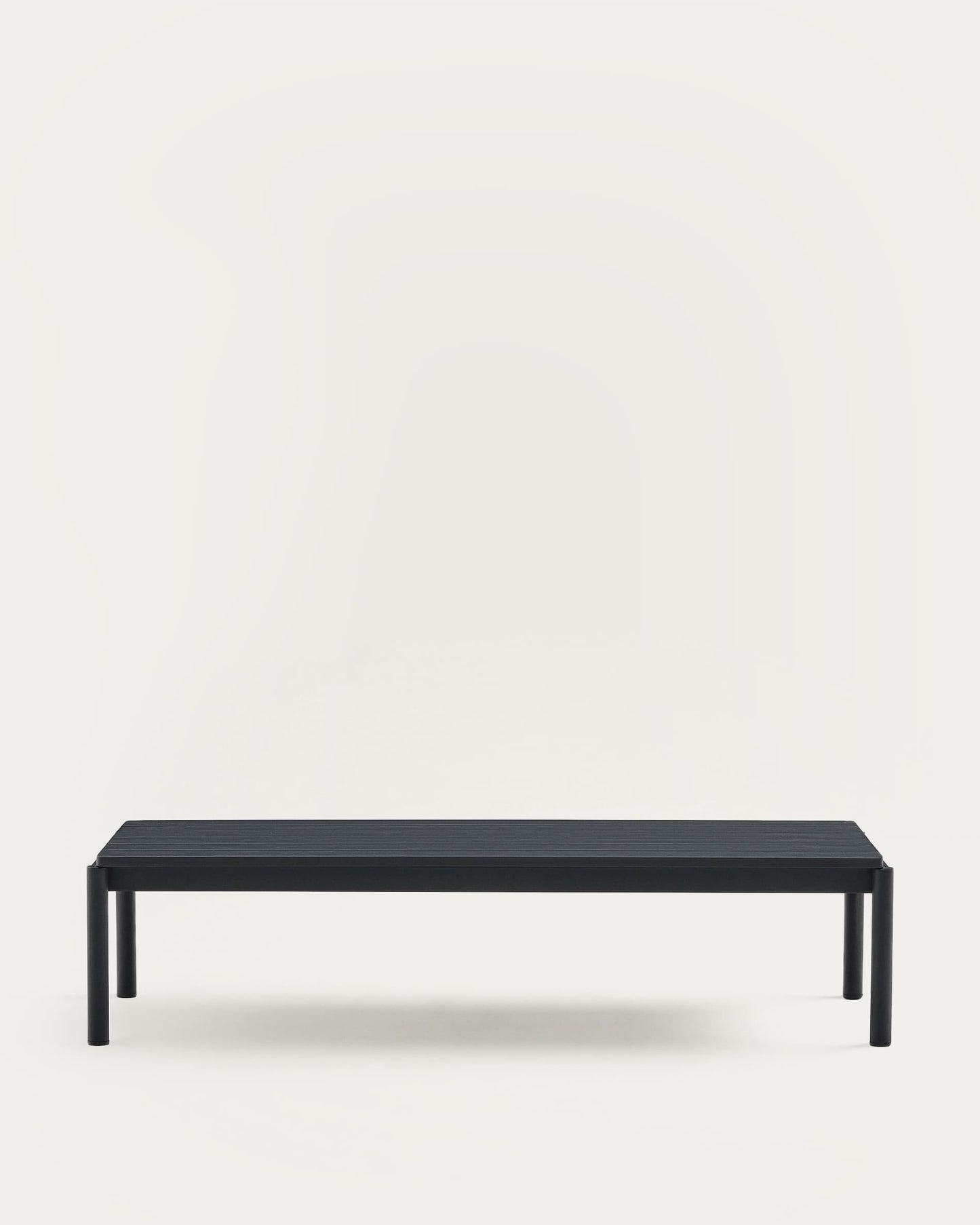 Tavolino da centro Sorells in alluminio grigio 63 x 144,6 cm