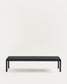 Tavolino da centro Sorells in alluminio grigio 63 x 144,6 cm
