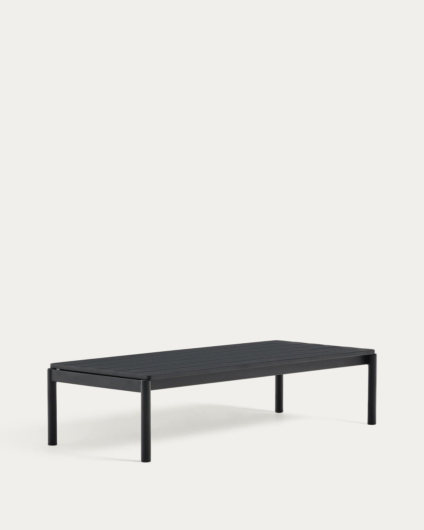 Tavolino da centro Sorells in alluminio grigio 63 x 144,6 cm