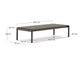 Tavolino da centro Sorells in alluminio verde 63 x 144,6 cm