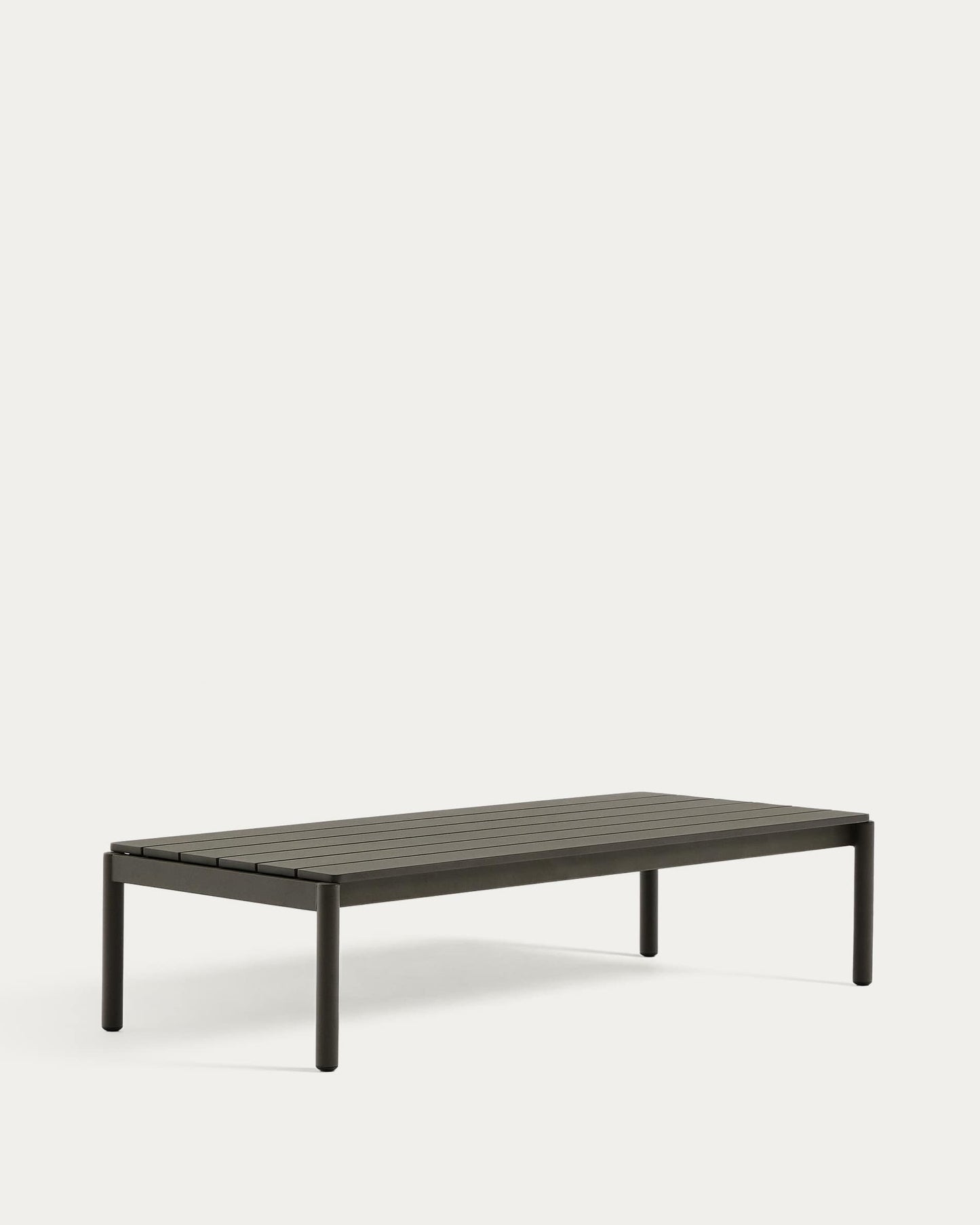 Tavolino da centro Sorells in alluminio verde 63 x 144,6 cm