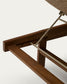 Lettino Itani in legno d'acacia massiccio e rattan sintetico