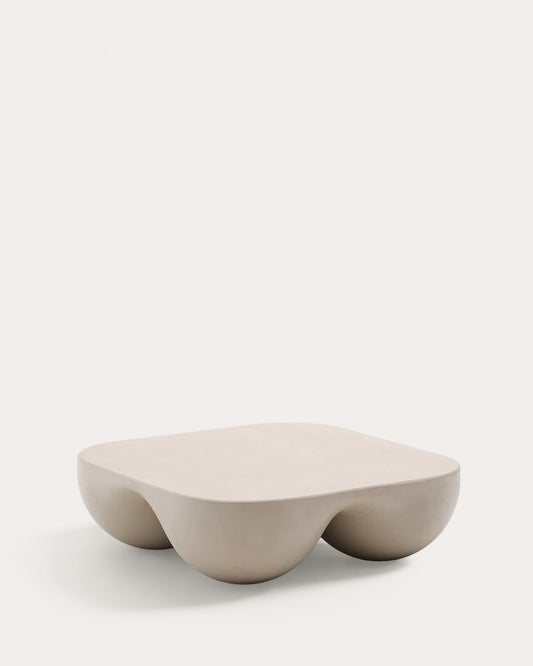 Tavolino da salotto Colba in polystone 100 x 100 cm