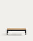 Tavolino da centro Sorells in alluminio grigio e legno di teak 52,4 x 91 cm FSC 100%