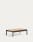 Tavolino da centro Sorells in alluminio grigio e legno di teak 52,4 x 91 cm FSC 100%