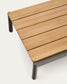 Tavolino da centro Sorells in alluminio verde e legno di teak 52,4 x 91 cm FSC 100%