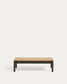 Tavolino da centro Sorells in alluminio verde e legno di teak 52,4 x 91 cm FSC 100%